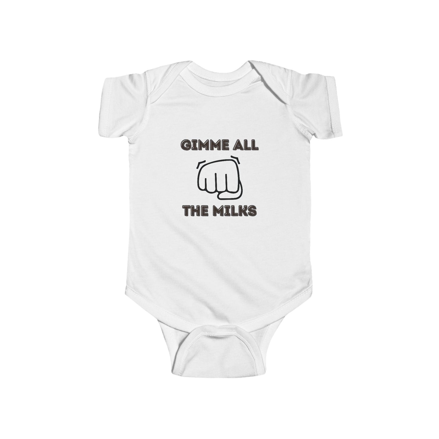 "Gimme All The Milks" Funny Baby Onesie