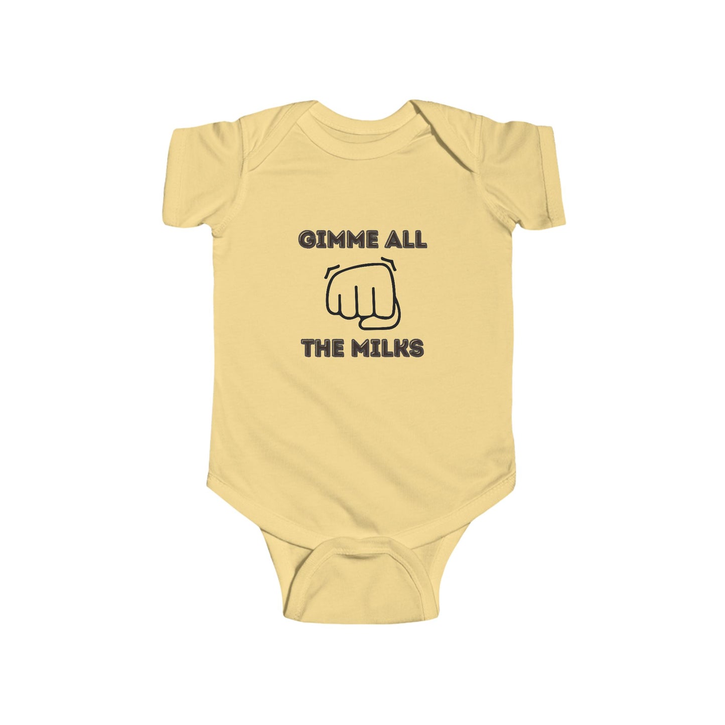 "Gimme All The Milks" Funny Baby Onesie